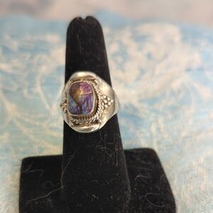 Sterling Silver Purple Turquoise Ring